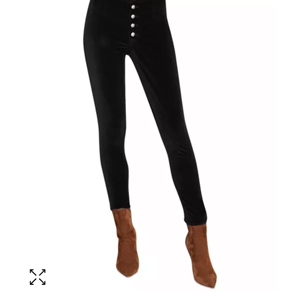 Veronica Beard Debbie High Rise Skinny Velvet - Picture 2 of 4